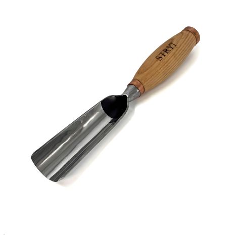 Ударна напівкругла 40мм STRYI Profi стамеска для об'ємного та скульптурного різьблення по дереву