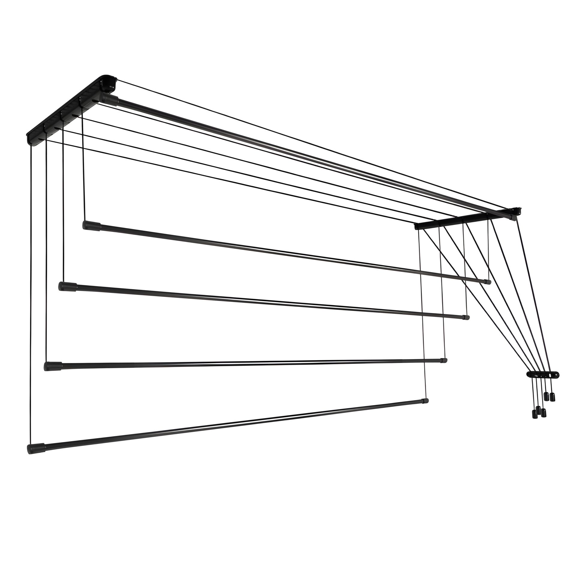 Стельова сушарка для білизни 1.6 м чорна Стельова сушарка для білизни 1.6 м чорна