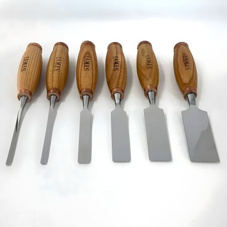 Стамески столярные STRYI, комплект 7 шт. в чехле