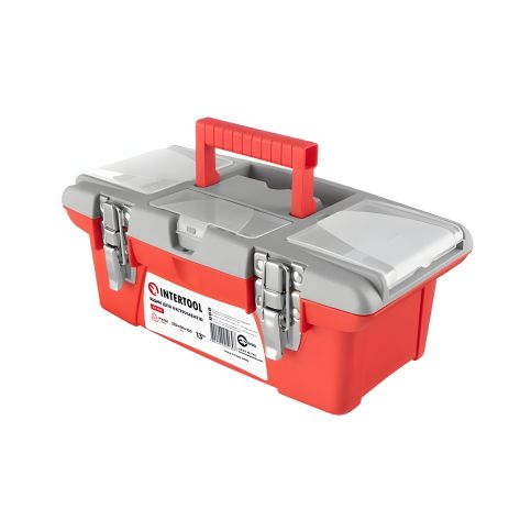 Ящик для інструментів з металевими замками, 13" 335*185*130мм INTERTOOL BX-0513
