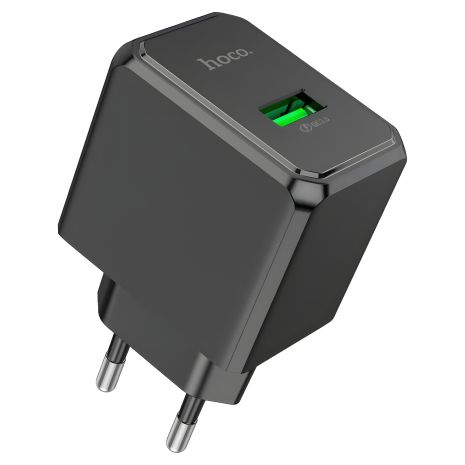 Мережевий зарядний пристрій Hoco CS12A, USB, 18W, чорний Мережевий зарядний пристрій Hoco CS12A, USB, 18W, чорний