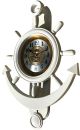 Настінний Морський Якір годинник (80х50 см) Штурвал з маятником BAOLI білий