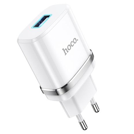Мережевий зарядний пристрій Hoco N1, USB, 12W, білий Мережевий зарядний пристрій Hoco N1, USB, 12W, білий