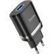 Мережевий зарядний пристрій Hoco N1, USB, 12W, чорний Мережевий зарядний пристрій Hoco N1, USB, 12W, чорний