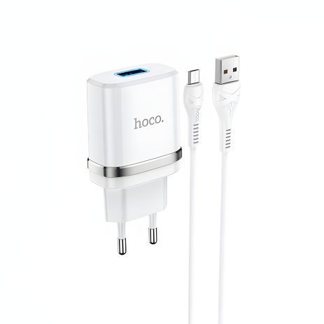 Hoco N1 сетевое зарядное устройство USB белое + кабель USB to MicroUSB