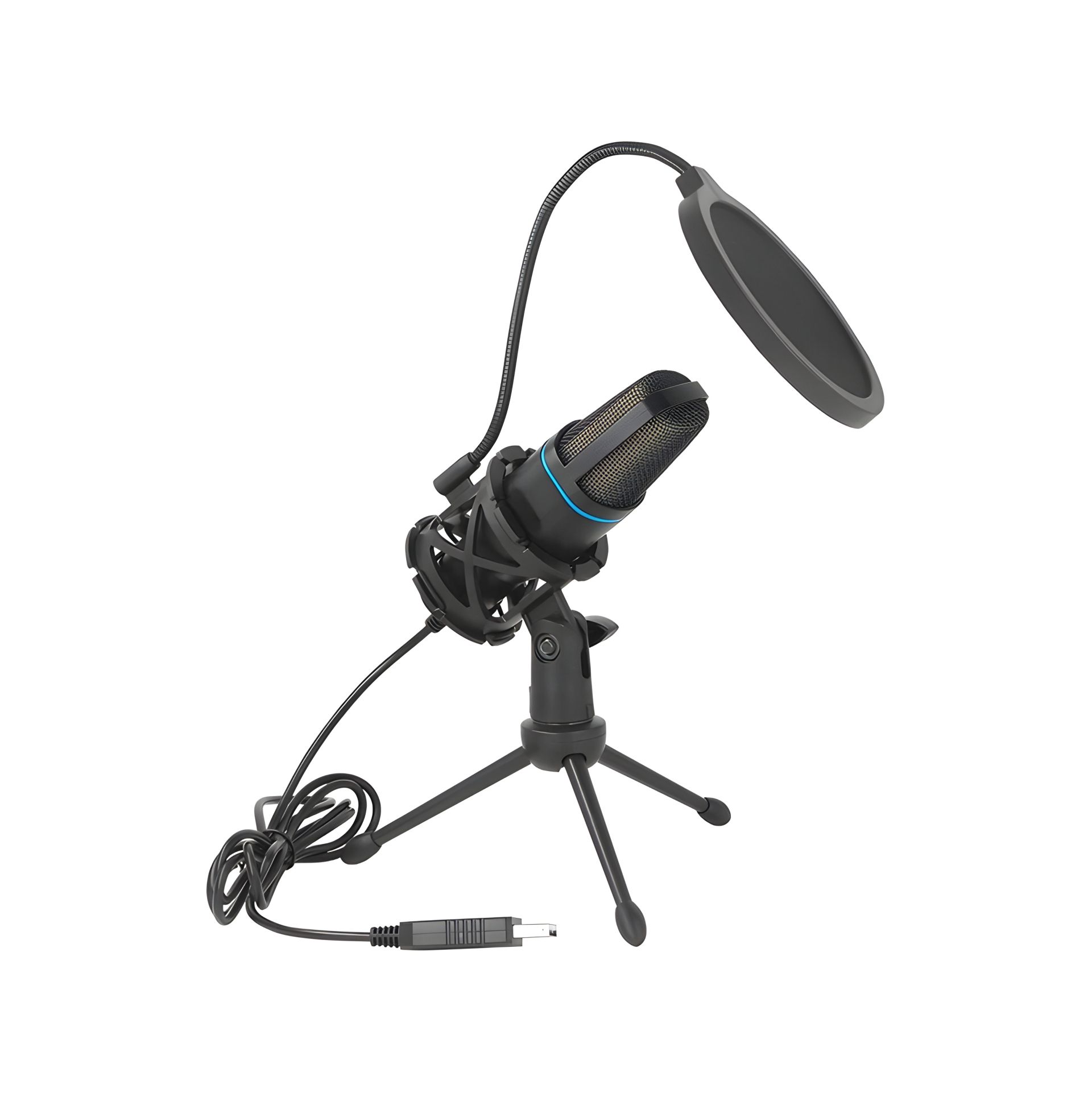 Игровой USB микрофон с RGB подсветкой для PODCAST и стриминга Игровой USB микрофон с RGB подсветкой для PODCAST и стриминга