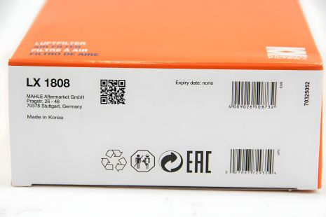 MAHLE/KNECHT воздушный фильтр для Hyundai, Kia (LX1808)