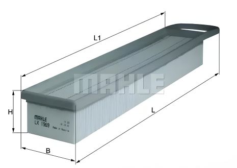 Воздушный фильтр для Berlingo, C3, C4, DS3, DS4, 207, 208, 308, MAHLE/KNECHT (LX1969) (1444.XG)