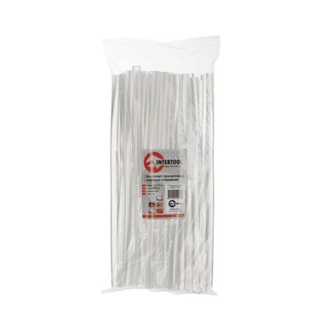 Комплект клейових стрижнів прозорих, 11,2×300 мм, уп. 1 кг INTERTOOL RT-1026