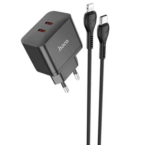 Мережевий Зарядний Пристрій Hoco N29 Triumph PD+QC3.0 35W Type-C to Lightning Чорний