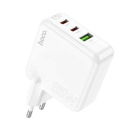 Сетевое зарядное устройство Hoco C115A 2 Type-C/ USB PD 65W белое Сетевое зарядное устройство Hoco C115A 2 Type-C/ USB PD 65W белое