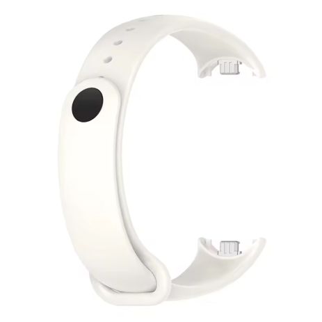 Ремінець Metal-Silicone для Xiaomi Mi Band 8, 8 NFC, Mi Band 9, Original Design, White Ремінець Metal-Silicone для Xiaomi Mi Band 8, 8 NFC, Mi Band 9, Original Design, White