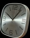 Настінний безшумний годинник металевий (30 см) OH-121-Br QUARTZ сріблястий