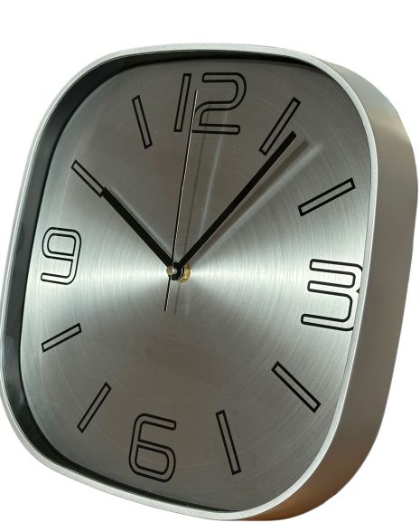 Настінний годинник Безшумний Металевий (30 см) OH-121-S QUARTZ серебристий
