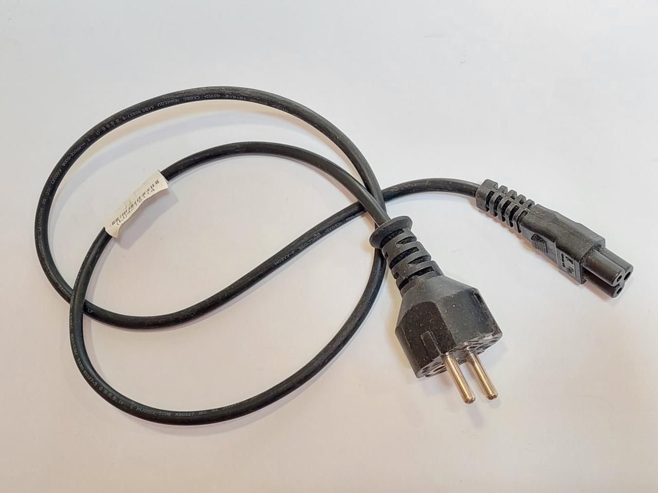 Б/В Мережевий кабель (шнур, "міккі маус") для блоку живлення 220V 3*0.75мм2 1м Б/В Мережевий кабель (шнур, "міккі маус") для блоку живлення 220V 3*0.75мм2 1м