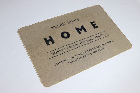 Впускной коврик "льня" на эластичной резиновой основе 45*75 см для дома 5392/1