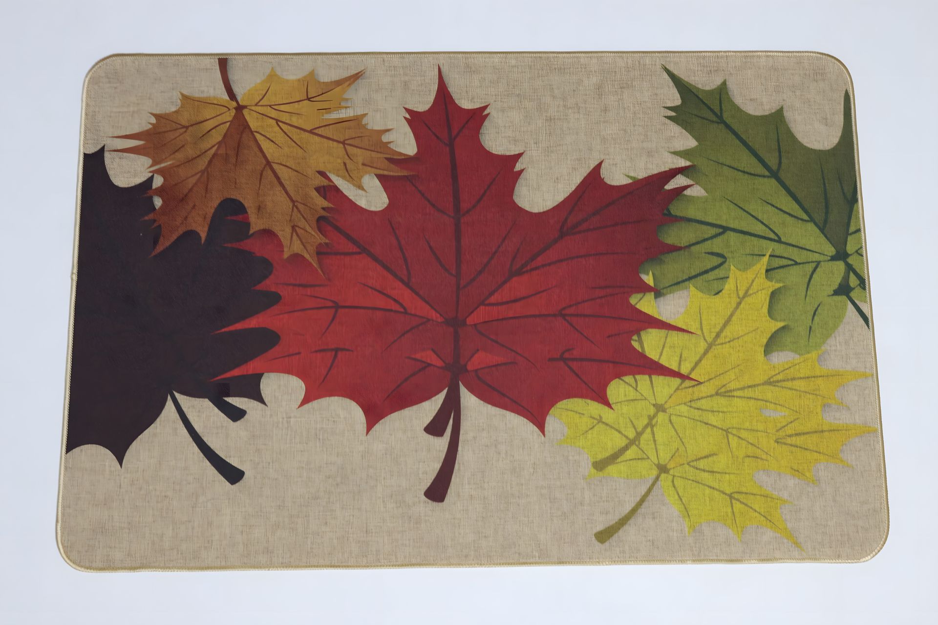 Килимок вхідний "Льон" на пружній каучуковій основі 45x75 см leaf 5392/5 Килимок вхідний "Льон" на пружній каучуковій основі 45x75 см leaf 5392/5