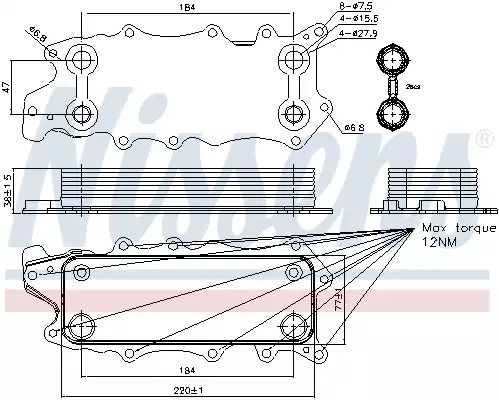 Радіатор масляний MERCEDES C-CLASS W 204 (07-)(Nissens) Радіатор масляний MERCEDES C-CLASS W 204 (07-)(Nissens)