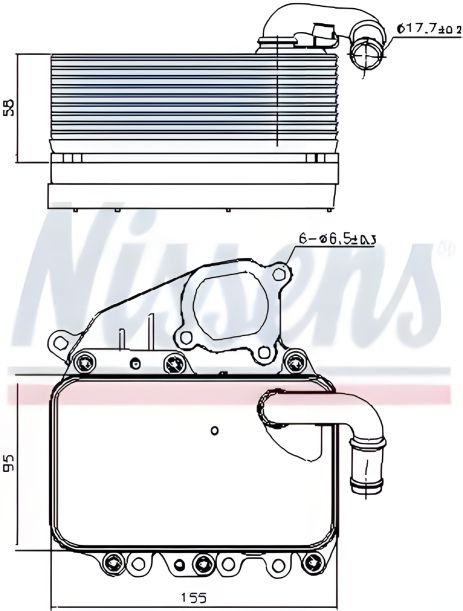 Масляний радіатор для AUDI A4/Q5 (Nissens)