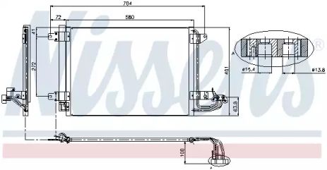 Радіатор кондиціонера NISSENS (94684) Радіатор кондиціонера NISSENS (94684)