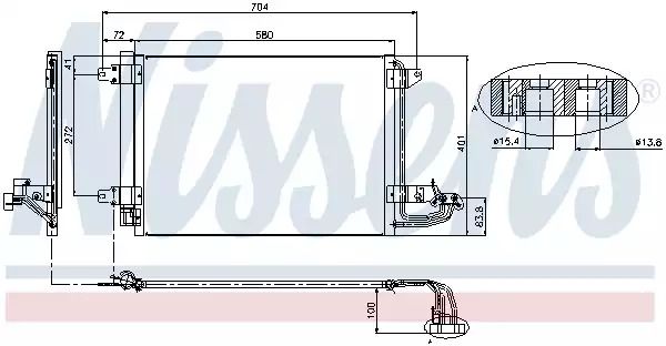 Радіатор кондиціонера NISSENS (94684) Радіатор кондиціонера NISSENS (94684)
