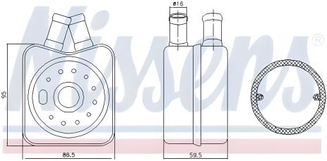 Радіатор масляний для AUDI, VW, SKODA, Nissens