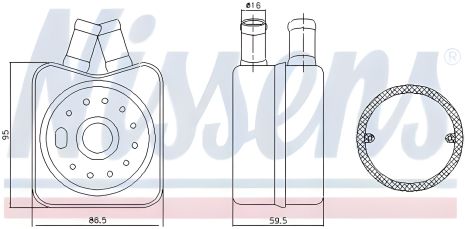 Радіатор масляний для AUDI, VW, SKODA, Nissens