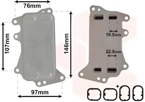 Масляний радіатор BMW 11428507627, BMW 2, VAN WEZEL (06003553) Масляний радіатор BMW 11428507627, BMW 2, VAN WEZEL (06003553)