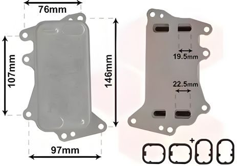 Масляний радіатор BMW 11428507627, BMW 2, VAN WEZEL (06003553) Масляний радіатор BMW 11428507627, BMW 2, VAN WEZEL (06003553)