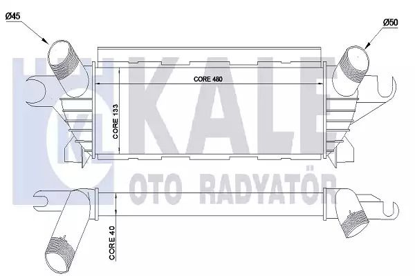 Радіатор інтеркулера, Kale Oto Radyator (345095) Радіатор інтеркулера, Kale Oto Radyator (345095)