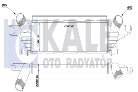 Радиатор интеркулера, Kale Oto Radyator (345095) Радиатор интеркулера, Kale Oto Radyator (345095)