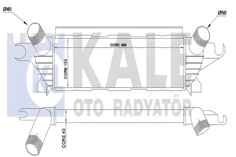 Інтеркулера радіатор, Kale Radyator Oto (345095) Інтеркулера радіатор, Kale Radyator Oto (345095)