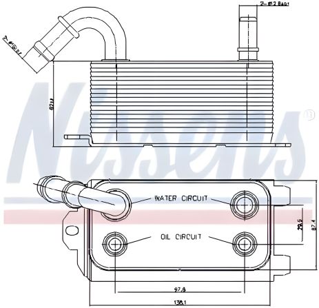 Масляний радіатор FORD C-MAX/FIESTA (2009) (Nissens) Масляний радіатор FORD C-MAX/FIESTA (2009) (Nissens)