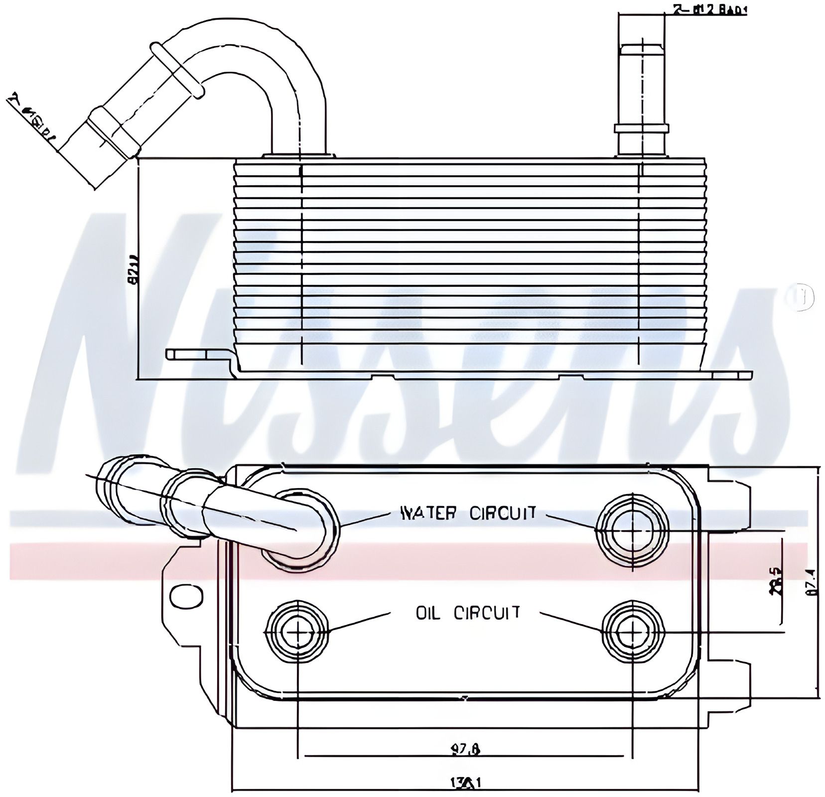 Масляний радіатор FORD C-MAX/FIESTA (2009) (Nissens) Масляний радіатор FORD C-MAX/FIESTA (2009) (Nissens)