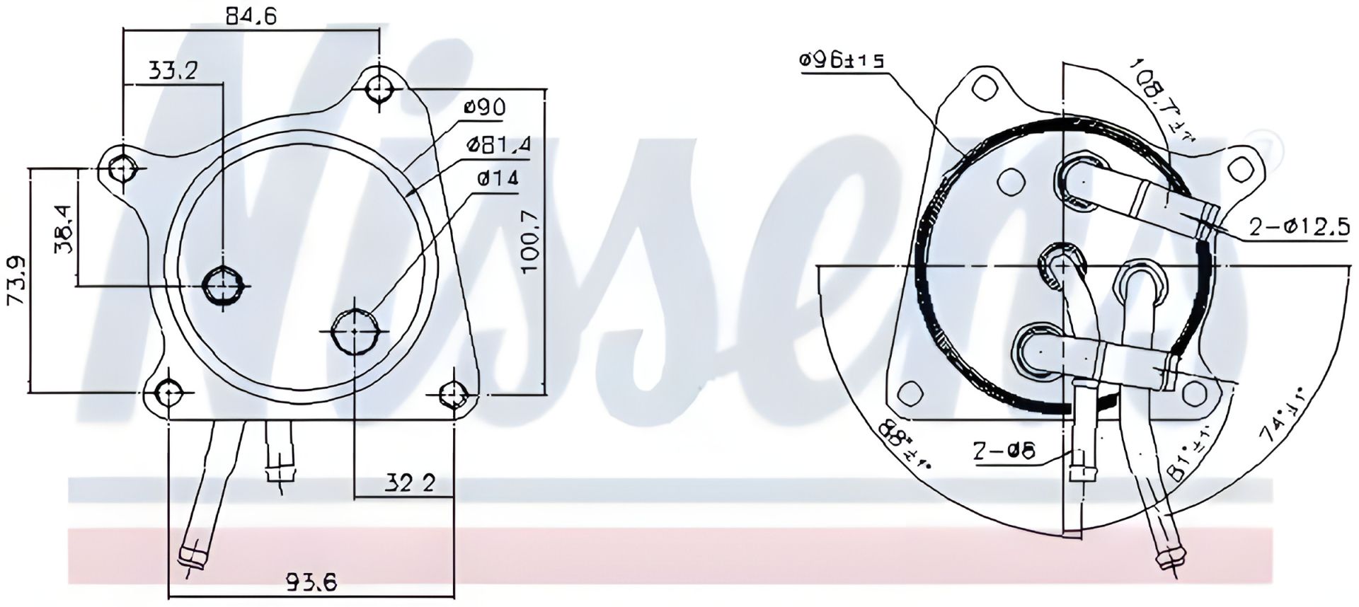 Масляний радіатор MITSUBISHI (Nissens) Масляний радіатор MITSUBISHI (Nissens)