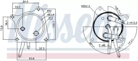 Радіатор масляний MITSUBISHI (Nissens) Радіатор масляний MITSUBISHI (Nissens)