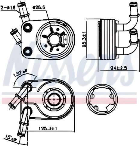 Масляный радиатор для FIAT DOBLO (119, 223) (01-) 1.9 JTD (Nissens)