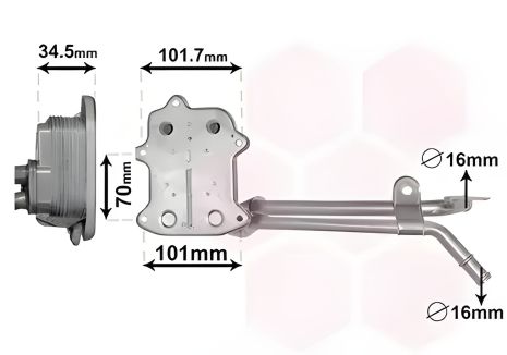 Радіатор масляний SKODA SEAT, AUDI 03C117021E, VAN WEZEL (03013702) Радіатор масляний SKODA SEAT, AUDI 03C117021E, VAN WEZEL (03013702)