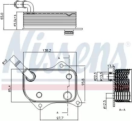 Радіатор масляний AUDI A6 (C5)/ VW PASSAT B5 (Nissens) Радіатор масляний AUDI A6 (C5)/ VW PASSAT B5 (Nissens)