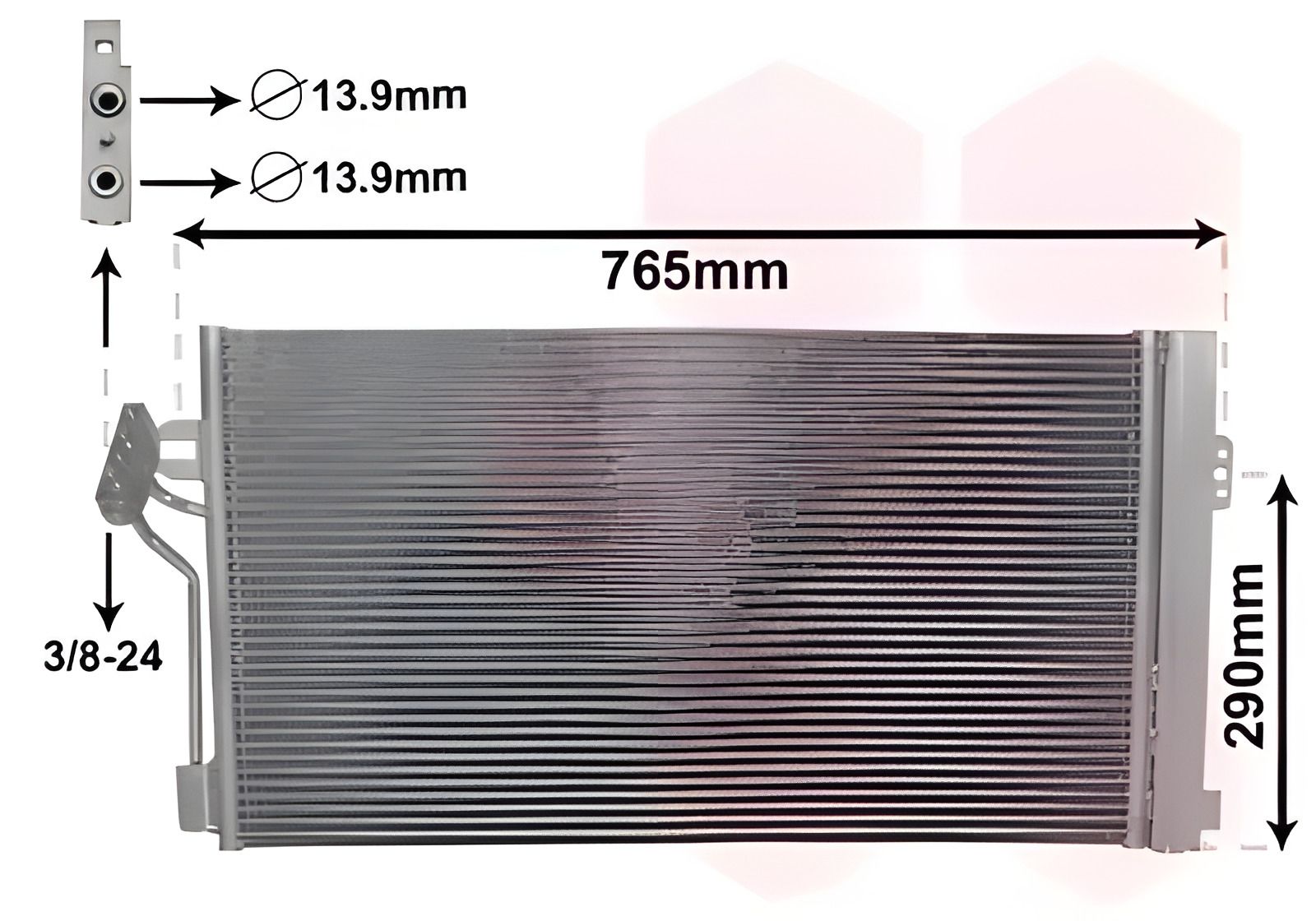 Конденсерний радіатор Vito (W639) 03-, Van Wezel (30 00 5352) без ресивера (30005352) Конденсерний радіатор Vito (W639) 03-, Van Wezel (30 00 5352) без ресивера (30005352)