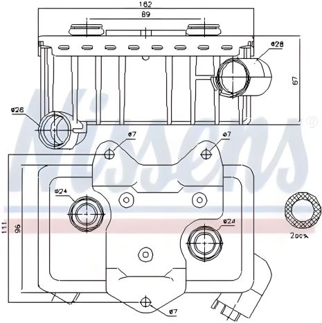 Радиатор масляный MERCEDES C-CLASS W 202 (93-) (Nissens) Радиатор масляный MERCEDES C-CLASS W 202 (93-) (Nissens)