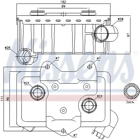 Радиатор масляный MERCEDES C-CLASS W 202 (93-) (Nissens) Радиатор масляный MERCEDES C-CLASS W 202 (93-) (Nissens)