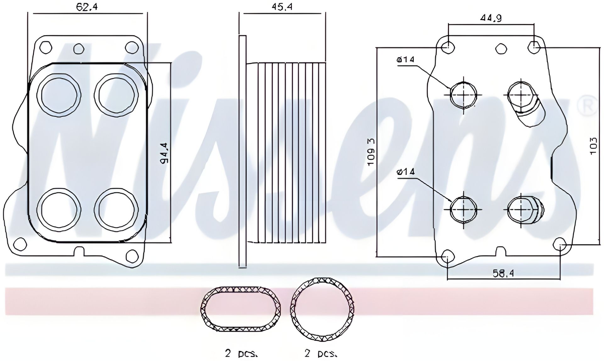 Масляний радіатор CITROEN/FIAT/FORD (Nissens) Масляний радіатор CITROEN/FIAT/FORD (Nissens)