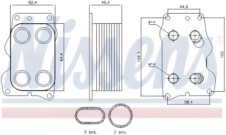 Масляний радіатор CITROEN/FIAT/FORD (Nissens) Масляний радіатор CITROEN/FIAT/FORD (Nissens)