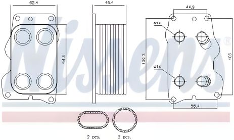 Масляний радіатор CITROEN/FIAT/FORD (Nissens) Масляний радіатор CITROEN/FIAT/FORD (Nissens)