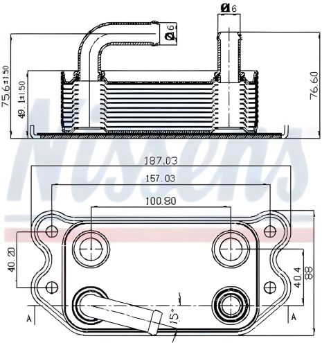 Масляный радиатор для FORD/VOLVO (Nissens)