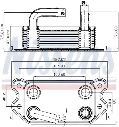 Масляний радіатор FORD/VOLVO (Nissens)