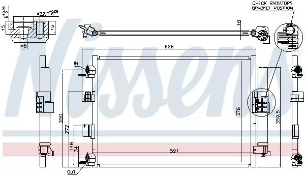 Радіатор кондиціонера FORD C-MAX/FOCUS (Nissens) Радіатор кондиціонера FORD C-MAX/FOCUS (Nissens)