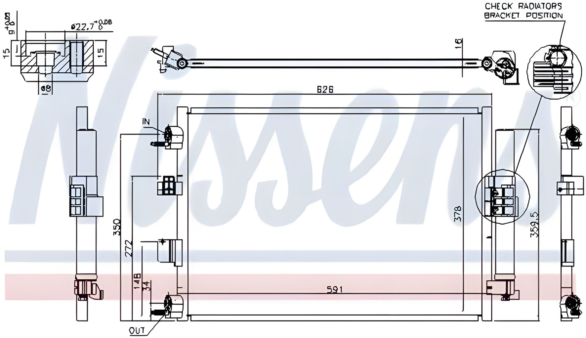 Кондиціонера радіатор FORD C-MAX/FOCUS (Nissens) Кондиціонера радіатор FORD C-MAX/FOCUS (Nissens)