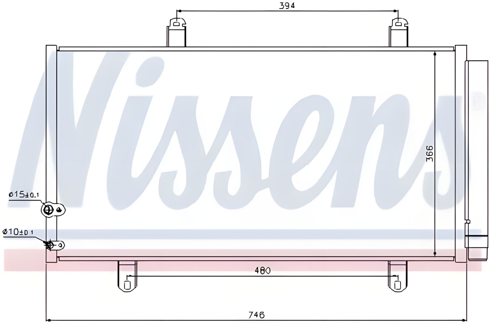 Радіатор кондиціонера CAMRY, NISSENS (з двигуном) (940194) (88460-06210) Радіатор кондиціонера CAMRY, NISSENS (з двигуном) (940194) (88460-06210)